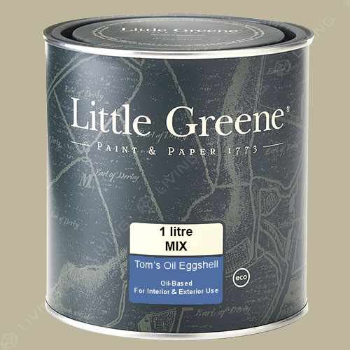картинка Краска Little Greene Toms Oil Eggshell цвет Book Room Green №322 от LIVING