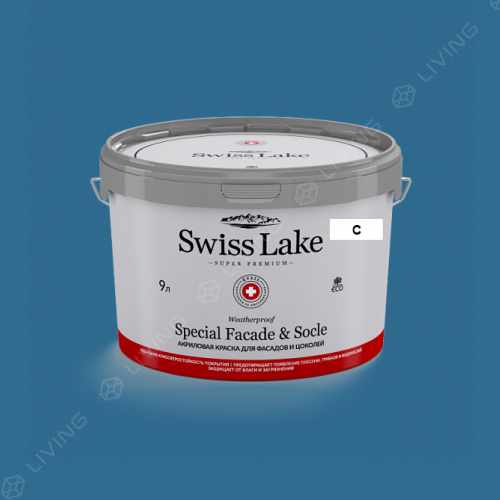 картинка Краска Swiss Lake Special Faсade & Socle цвет blue hero №2087 от LIVING