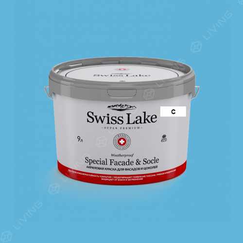 картинка Краска Swiss Lake Special Faсade & Socle цвет bluebird feather №2136 от LIVING
