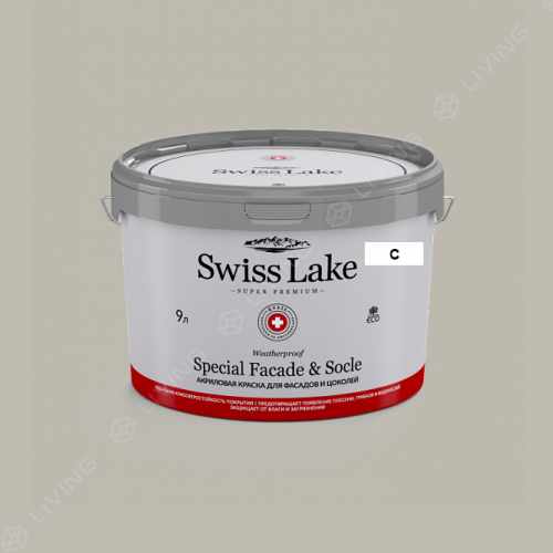 картинка Краска Swiss Lake Special Faсade & Socle цвет silver gray №2768 от LIVING
