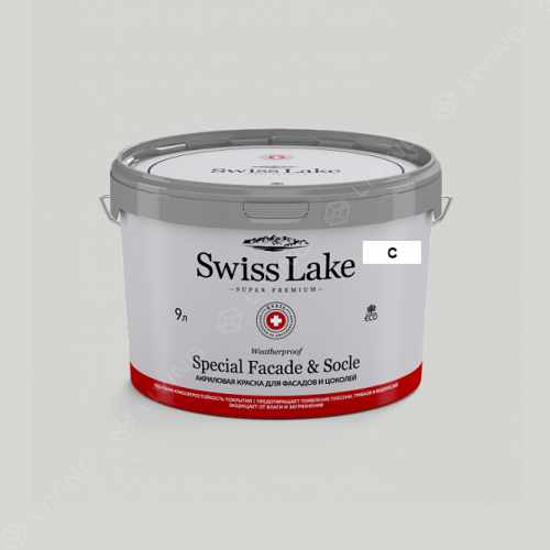 картинка Краска Swiss Lake Special Faсade & Socle цвет Metallic white №2874 от LIVING