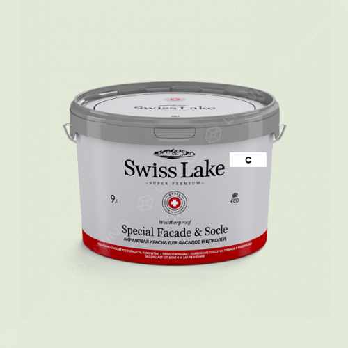 картинка Краска Swiss Lake Special Faсade & Socle цвет pear green №2468 от LIVING