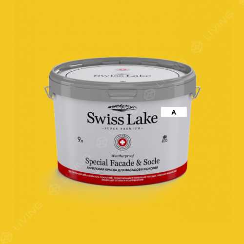 картинка Краска Swiss Lake Special Faсade & Socle цвет hot yellow №978 от LIVING