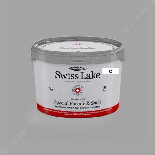картинка Краска Swiss Lake Special Faсade & Socle цвет network grey №2878 от LIVING