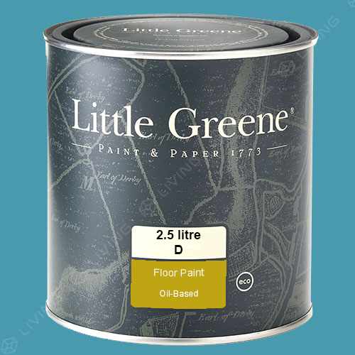 картинка Краска Little Greene Floor Paint цвет Old School Blue №259 от LIVING