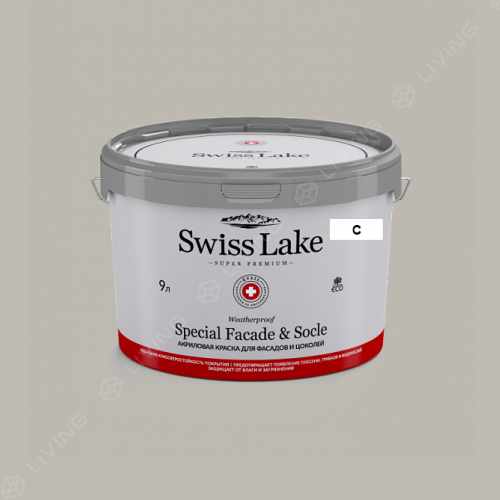 картинка Краска Swiss Lake Special Faсade & Socle цвет comfort gray №2856 от LIVING