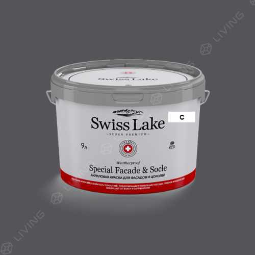 картинка Краска Swiss Lake Special Faсade & Socle цвет Ebony №2979 от LIVING