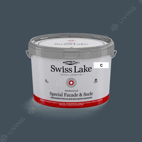 картинка Краска Swiss Lake Special Faсade & Socle цвет STUNNING SAPPHIRE №2200 от LIVING