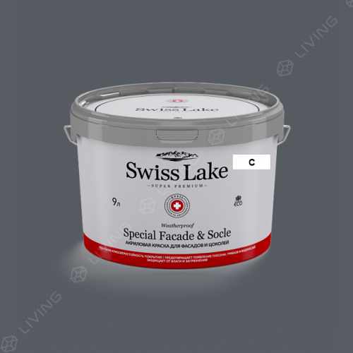картинка Краска Swiss Lake Special Faсade & Socle цвет Voiceless evening №2967 от LIVING