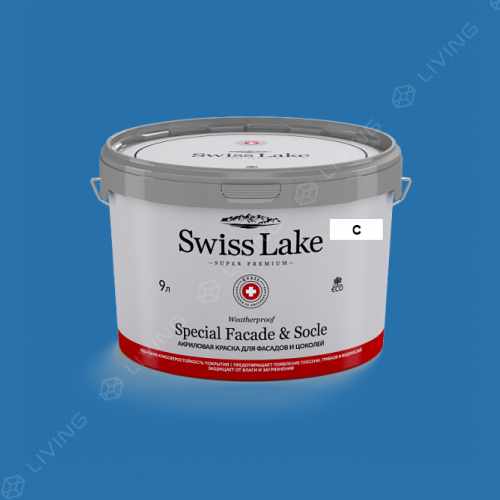 картинка Краска Swiss Lake Special Faсade & Socle цвет federal blue №2046 от LIVING