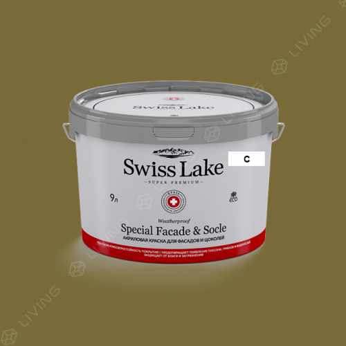 картинка Краска Swiss Lake Special Faсade & Socle цвет turtle green №2557 от LIVING