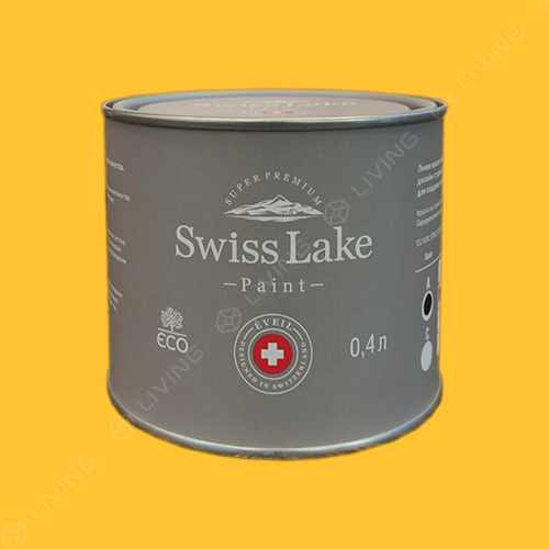 картинка Краска Swiss Lake Wall Comfort 7 цвет Amber Yellow №1065 от LIVING