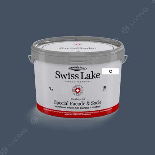 картинка Краска Swiss Lake Special Faсade & Socle цвет indigo batik №2210 от LIVING