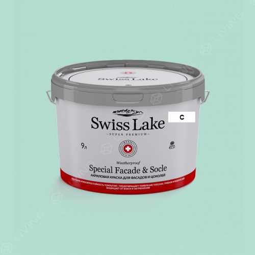 картинка Краска Swiss Lake Special Faсade & Socle цвет soft mint №2335 от LIVING