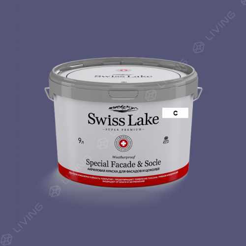картинка Краска Swiss Lake Special Faсade & Socle цвет ROMAN VIOLET №1906 от LIVING