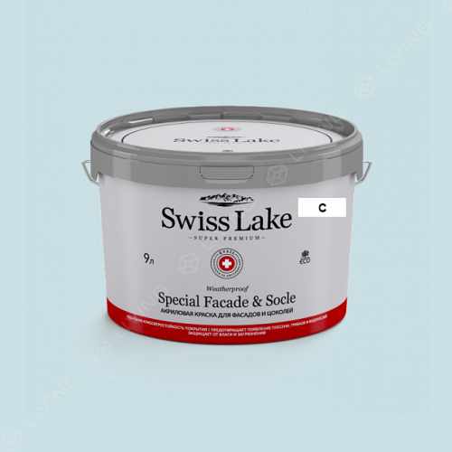 картинка Краска Swiss Lake Special Faсade & Socle цвет Aqua Mist №1987 от LIVING
