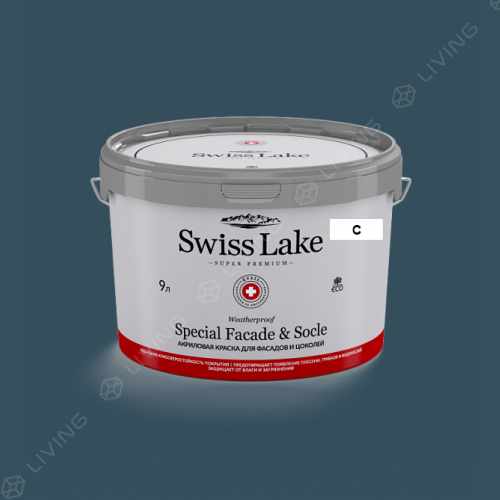 картинка Краска Swiss Lake Special Faсade & Socle цвет HYPNOTIC SEA №2219 от LIVING