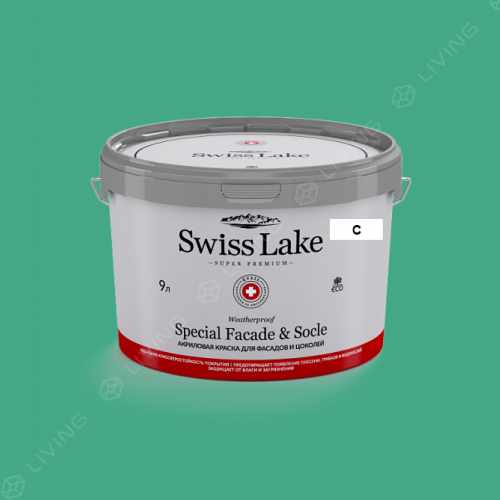 картинка Краска Swiss Lake Special Faсade & Socle цвет spearmint №2317 от LIVING