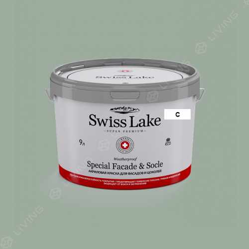 картинка Краска Swiss Lake Special Faсade & Socle цвет celery green №2636 от LIVING