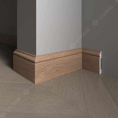 Плинтус широкий Decor-Dizayn, коричневый, арт. 005-90SH, коллекция Плинтусы 005, 240 х 7,9 х 1,3 см. Россия