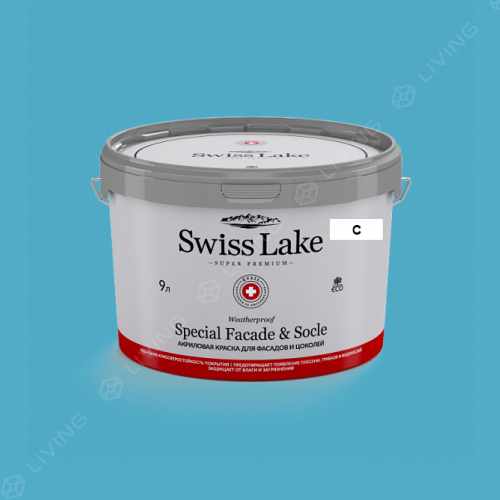 картинка Краска Swiss Lake Special Faсade & Socle цвет subtle blue №2125 от LIVING