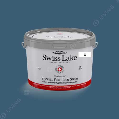 картинка Краска Swiss Lake Special Faсade & Socle цвет CELESTIAL BLUE №2094 от LIVING