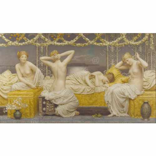 картинка Фреска Affresco, коллекция Фрески и фотообои, арт. Albert Joseph Moore A Summer Night Россия от LIVING