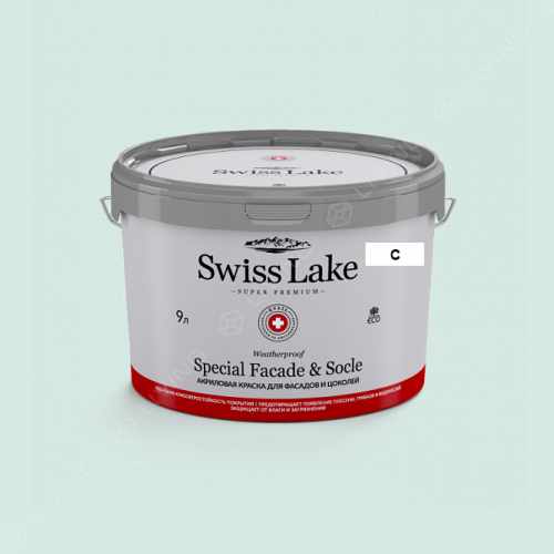 картинка Краска Swiss Lake Special Faсade & Socle цвет soft green №2326 от LIVING