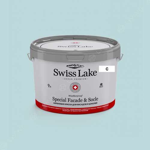 картинка Краска Swiss Lake Special Faсade & Socle цвет pastel blue №2249 от LIVING