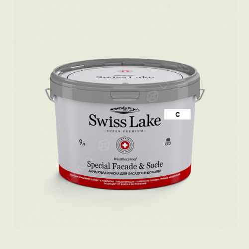 картинка Краска Swiss Lake Special Faсade & Socle цвет iced mint №2452 от LIVING
