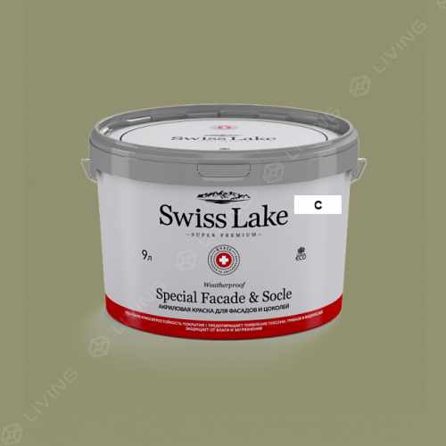 картинка Краска Swiss Lake Special Faсade & Socle цвет medium green №2555 от LIVING
