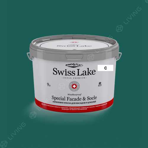 картинка Краска Swiss Lake Special Faсade & Socle цвет reseda green №2309 от LIVING
