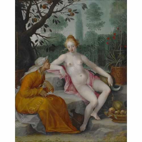 картинка Фреска Affresco, коллекция Фрески и фотообои, арт. After Bloemaert Abraham Vertumnus and Pomona Россия от LIVING