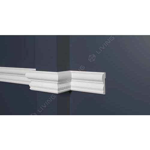 Молдинг Decor-Dizayn, белый, арт. DD400, коллекция DD, 200 х 4,4 х 1,6 см Россия