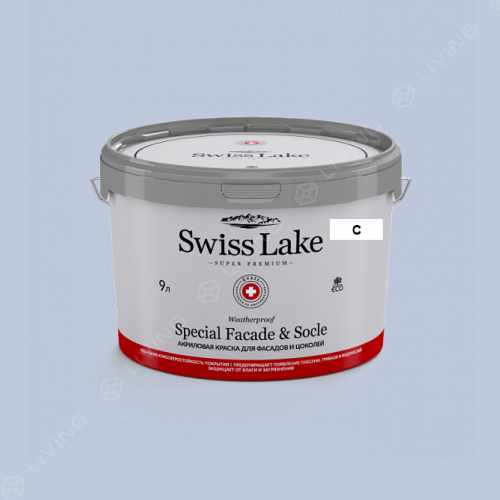 картинка Краска Swiss Lake Special Faсade & Socle цвет dreamy cloud №1923 от LIVING
