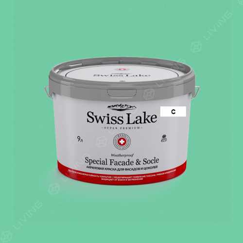 картинка Краска Swiss Lake Special Faсade & Socle цвет reef green №2361 от LIVING