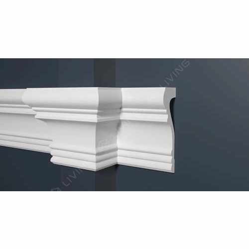 Молдинг Decor-Dizayn, белый, арт. DD604, коллекция DD, 200 х 10,2 х 3,3 см Россия
