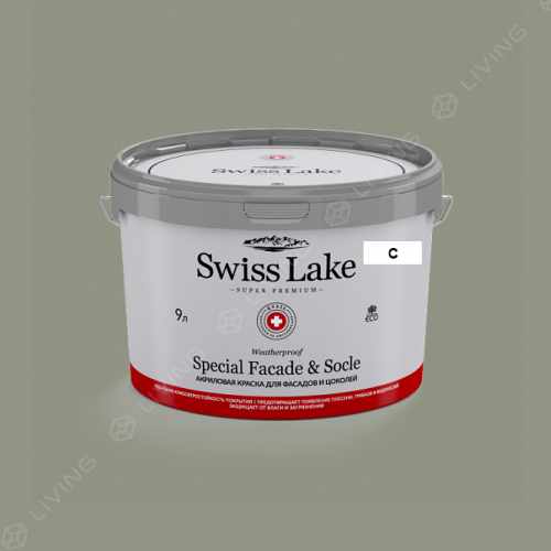 картинка Краска Swiss Lake Special Faсade & Socle цвет silver pine №2630 от LIVING