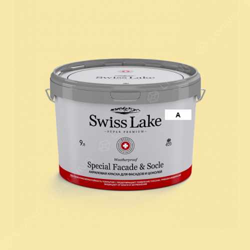 картинка Краска Swiss Lake Special Faсade & Socle цвет Lemon Soufflet №973 от LIVING