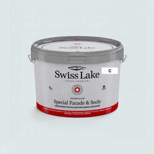 картинка Краска Swiss Lake Special Faсade & Socle цвет light blue shine №2990 от LIVING