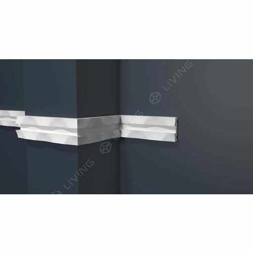 Молдинг Decor-Dizayn, белый, арт. DD636, коллекция Modern, 200 х 3,28 х 1 см Россия