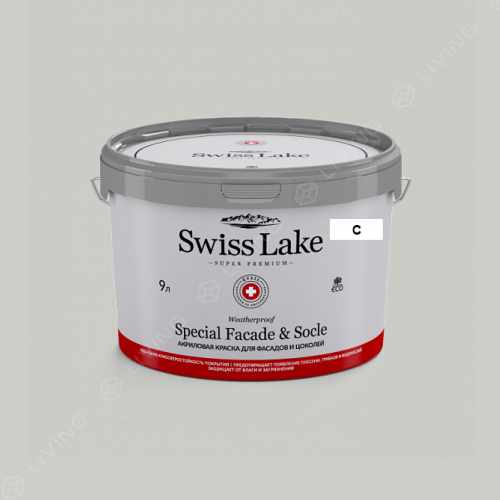 картинка Краска Swiss Lake Special Faсade & Socle цвет gray agate №2750 от LIVING