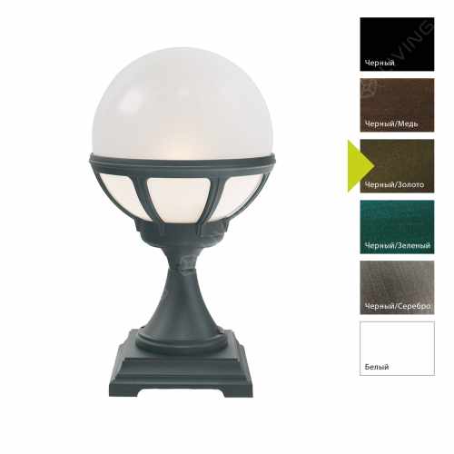 картинка Фонари-пьедесталы Norlys коллекция Bologna, арт. 313BD (черный, золото) от LIVING