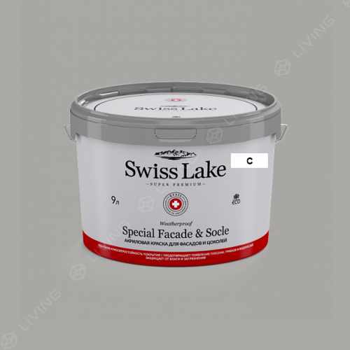 картинка Краска Swiss Lake Special Faсade & Socle цвет billowing clouds №2811 от LIVING
