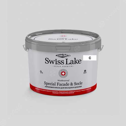 картинка Краска Swiss Lake Special Faсade & Socle цвет Silverpoint №2882 от LIVING