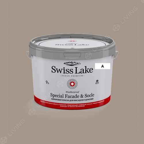 картинка Краска Swiss Lake Special Faсade & Socle цвет amazing grey №588 от LIVING