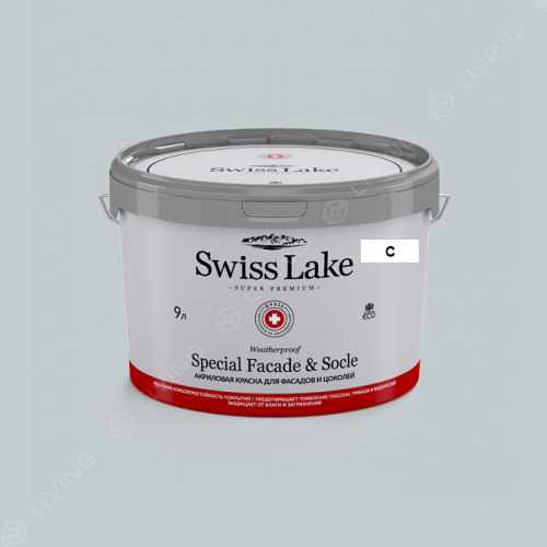картинка Краска Swiss Lake Special Faсade & Socle цвет scandinavian sky №2913 от LIVING