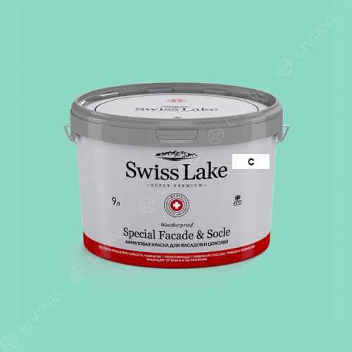 картинка Краска Swiss Lake Special Faсade & Socle цвет meadow grass №2355 от LIVING