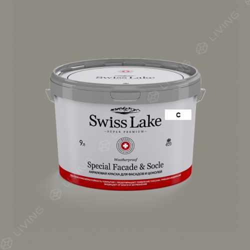 картинка Краска Swiss Lake Special Faсade & Socle цвет rare gray №2867 от LIVING