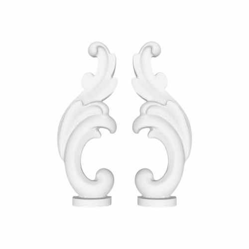 Окончания к молдингу RODECOR Рококо, арт. 05001RC, 8 х 3 х 1,2 см.